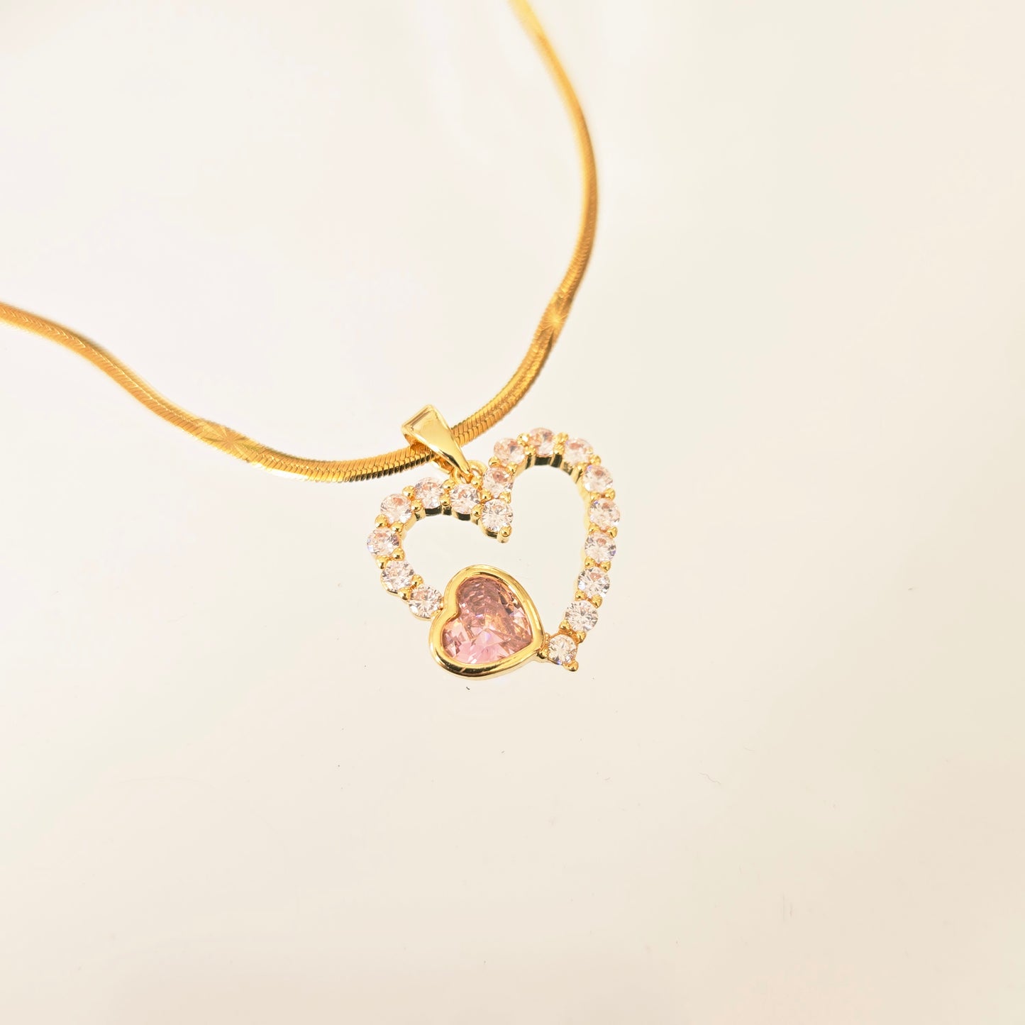 Cadena Corazón Cristal