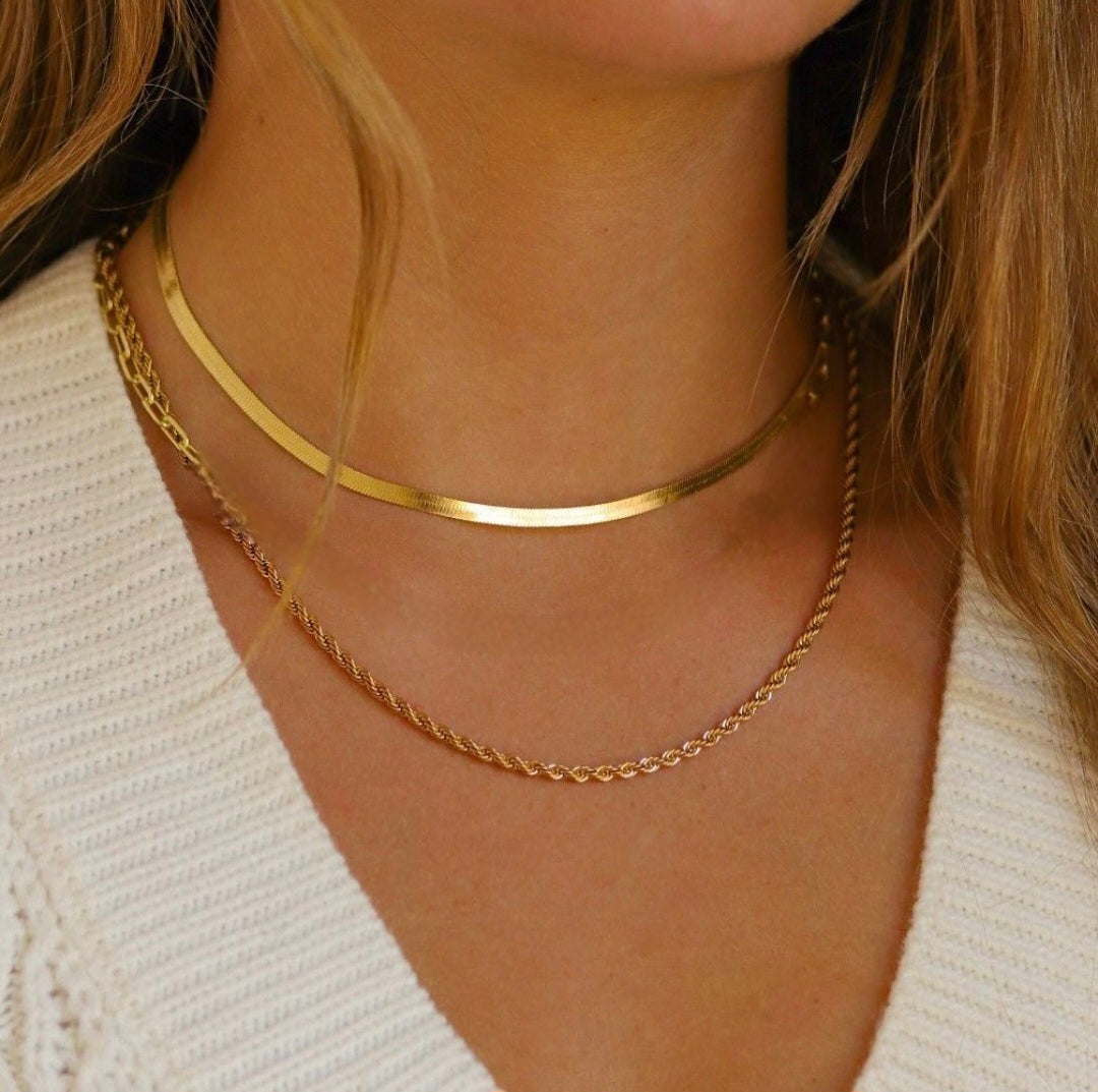 Collar Doble Snake Lasso Acero