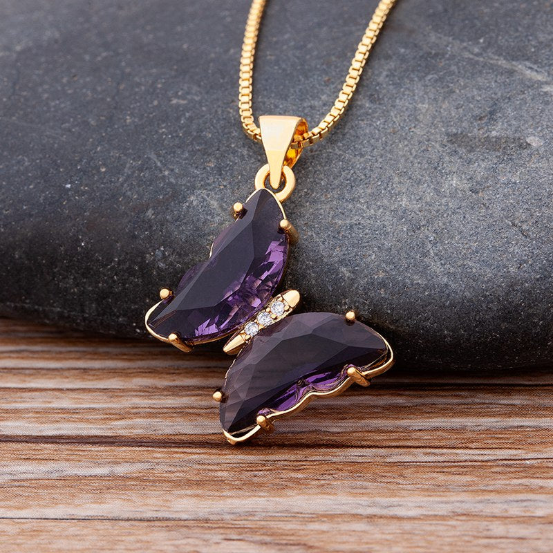 Cadena Mariposa Morada