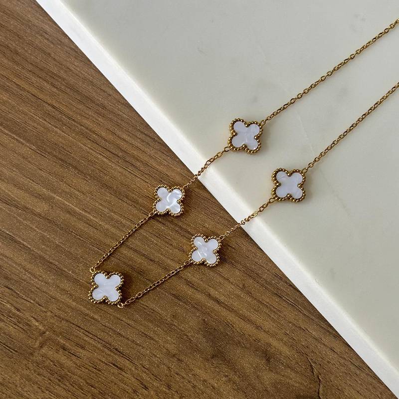 Juego Van Cleef Blanco Acero