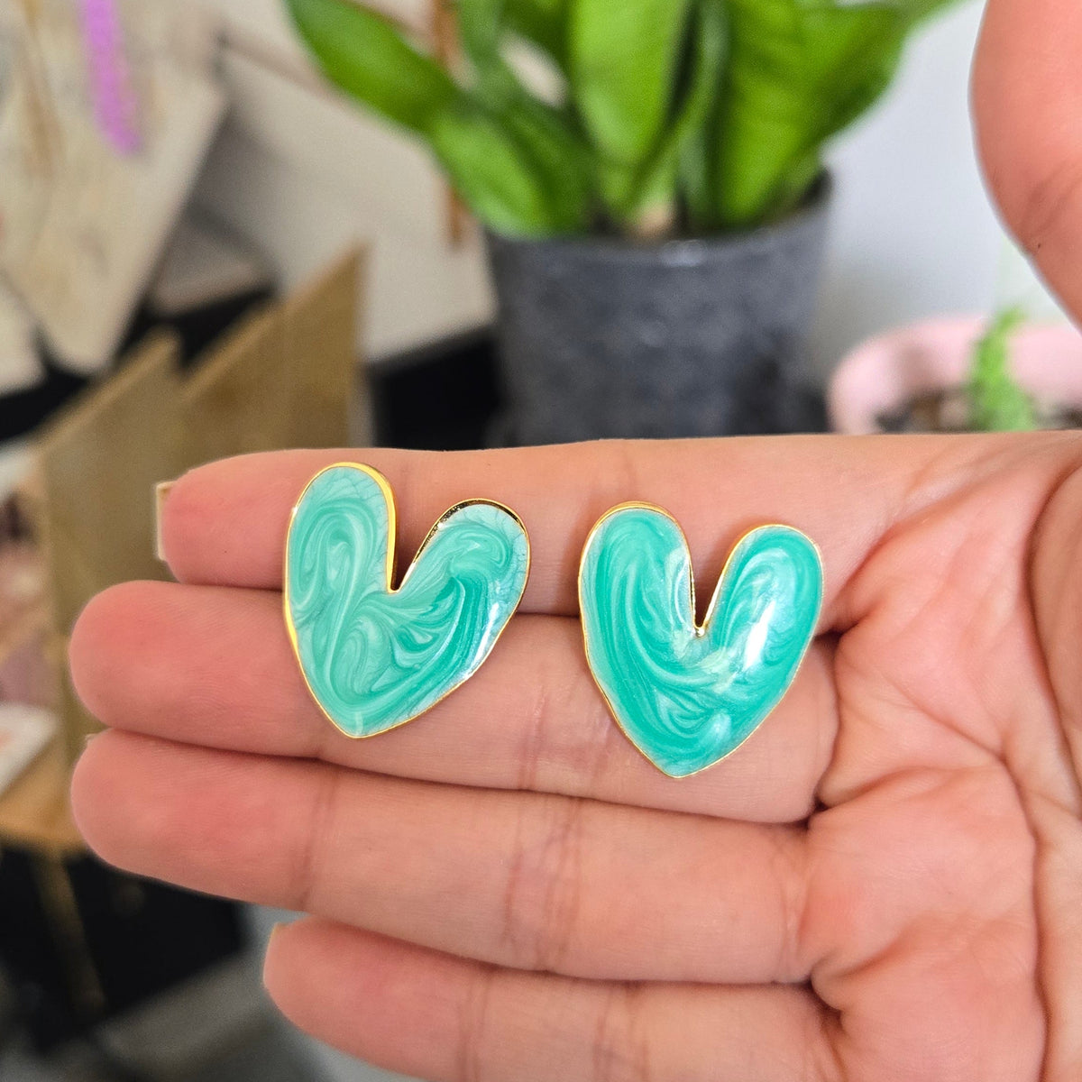 Topos Corazón Aguamarina