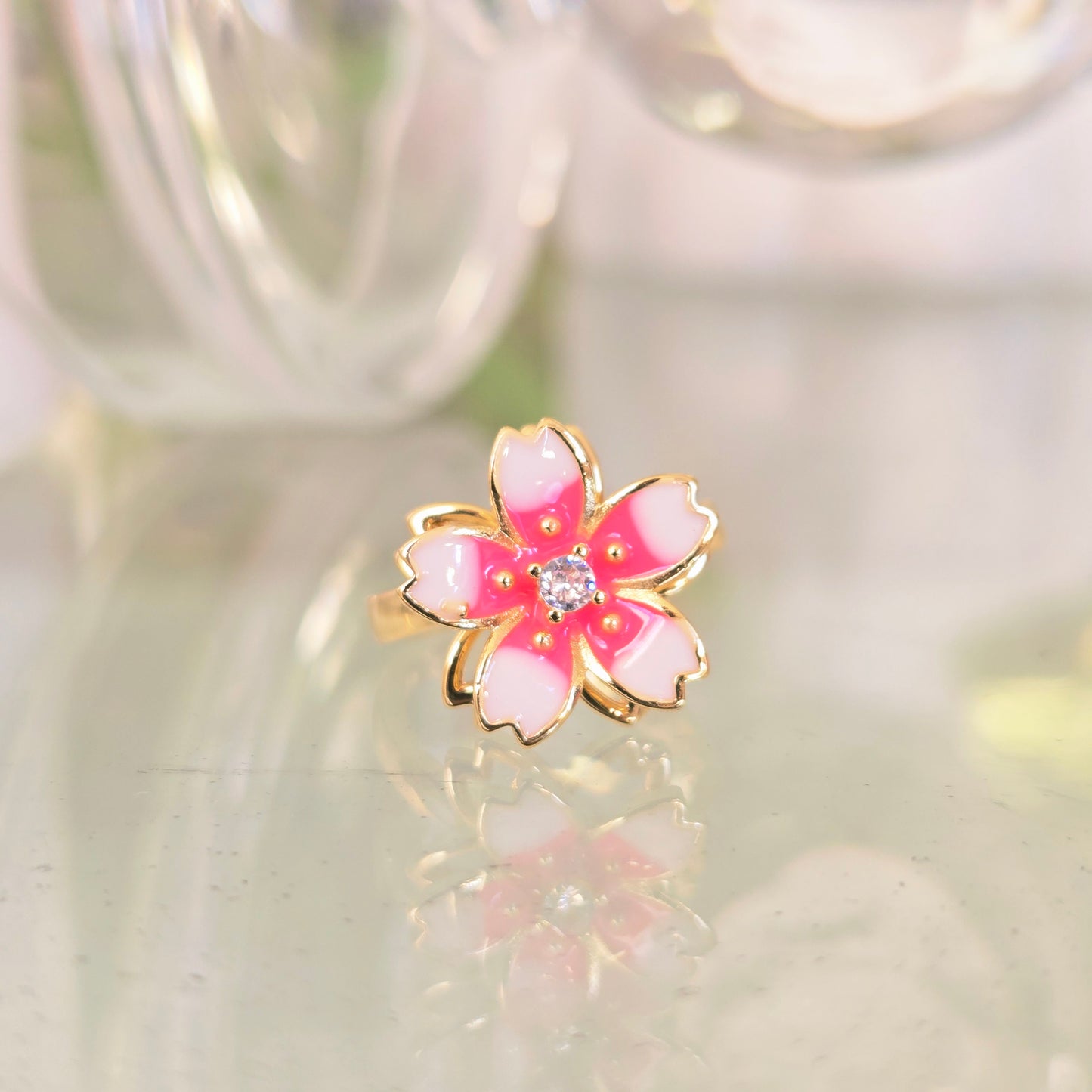 Anillo Flor Giratorio talla 6