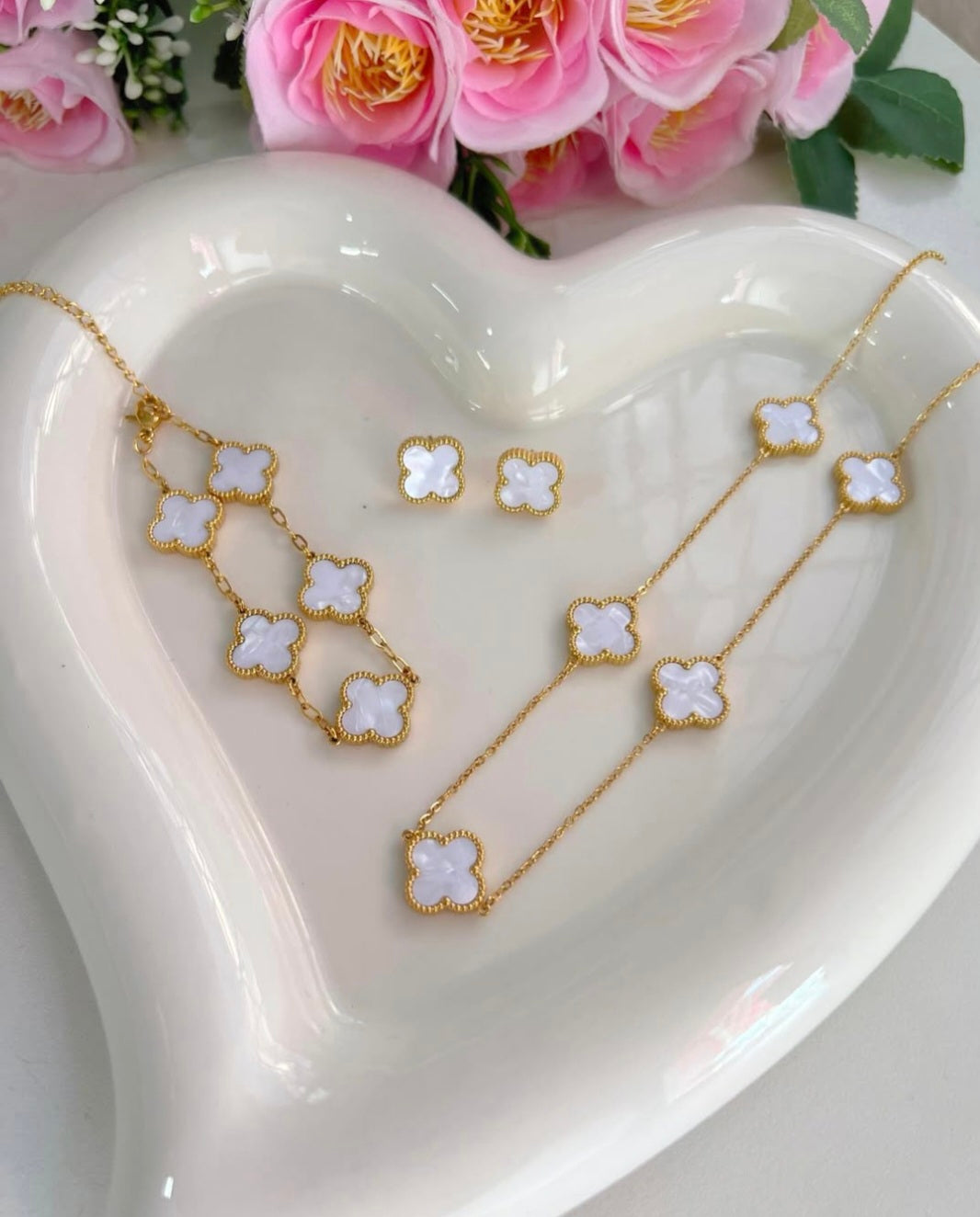 Juego Van Cleef Blanco Acero