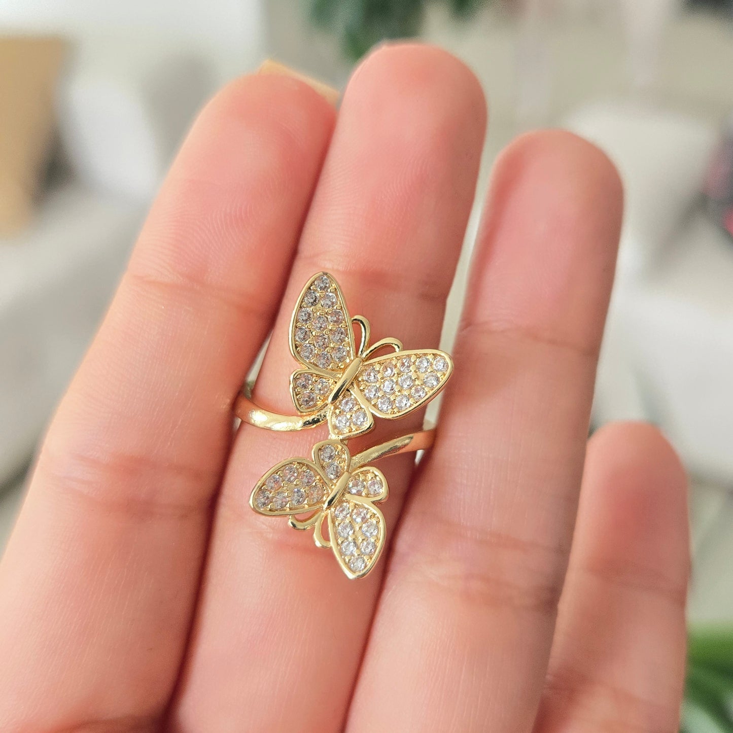 Anillo Doble Mariposa