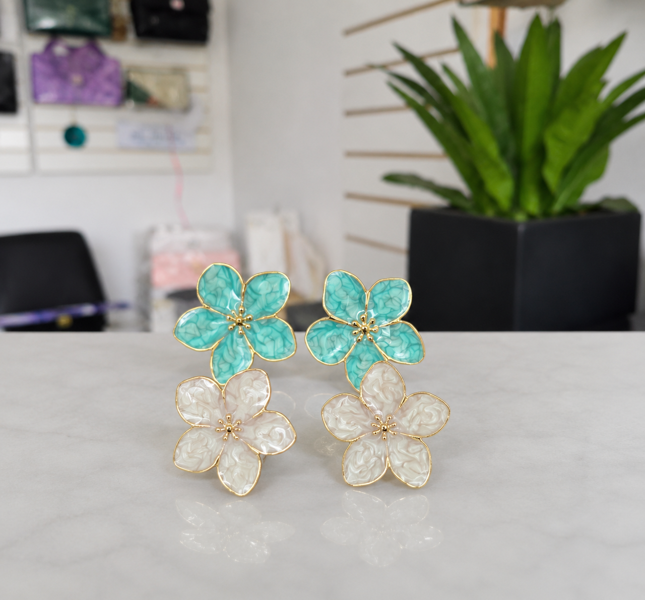 Aretes Flor 2.8cm Acero