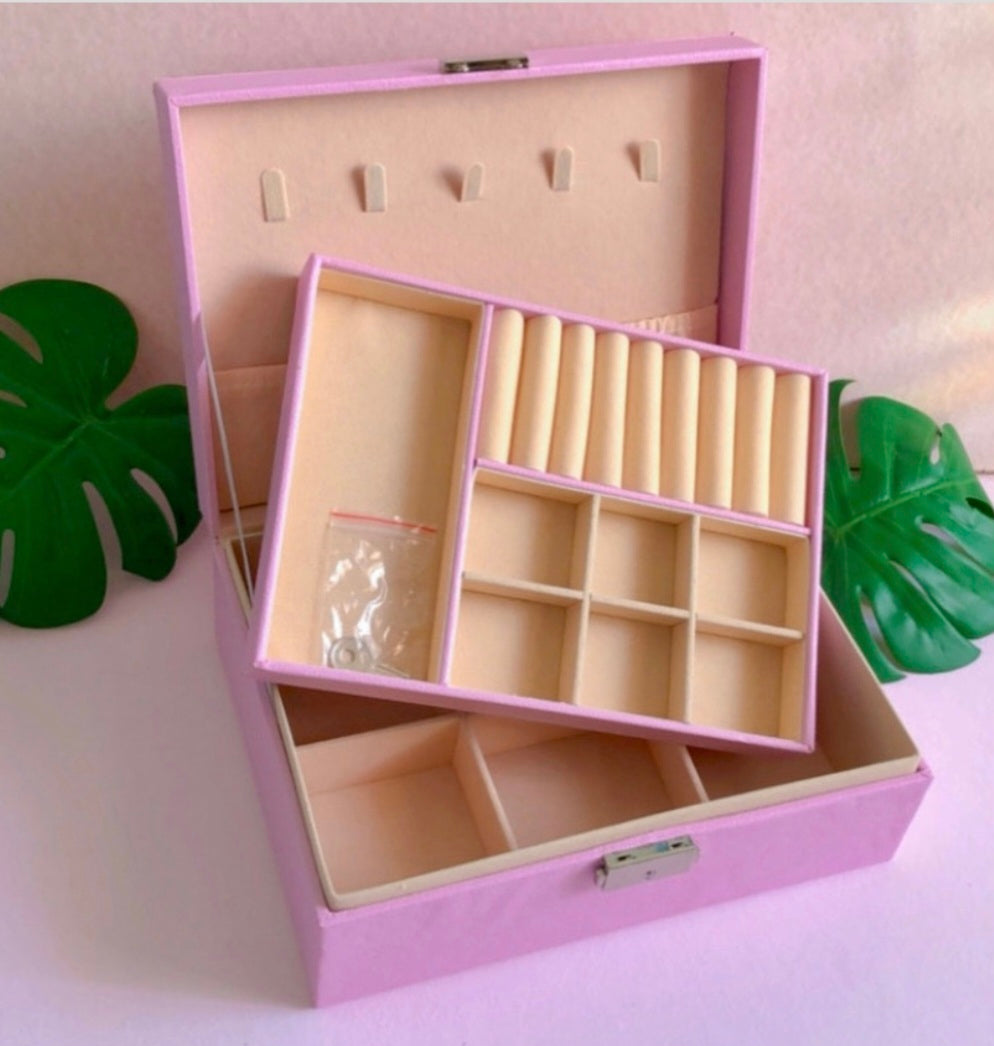 Joyero Con Llave Rosa M