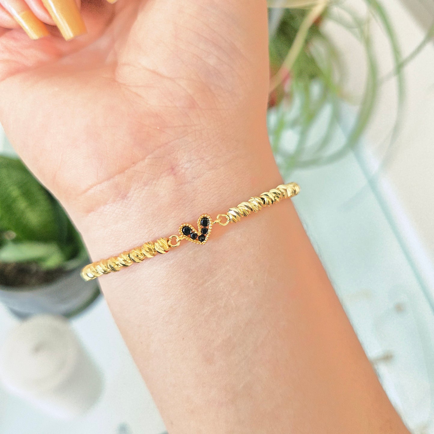 Pulsera Corazón Mini Negro