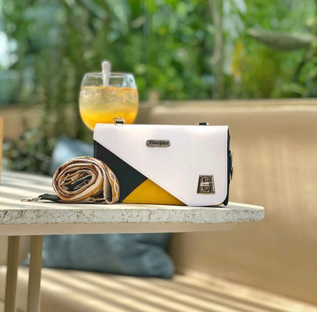 Cartera Kiut Tricolor Amarillo