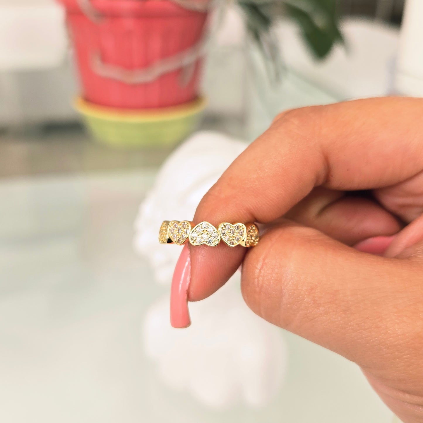 Anillo Multi Corazones