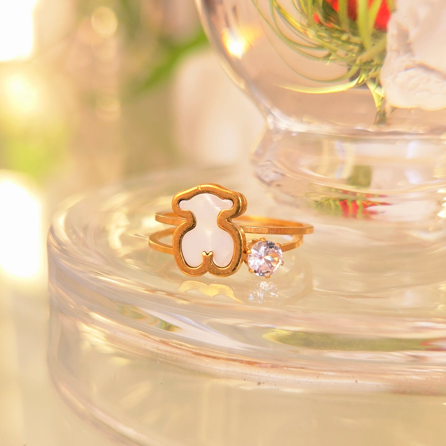 Anillo Osito Acero talla 7