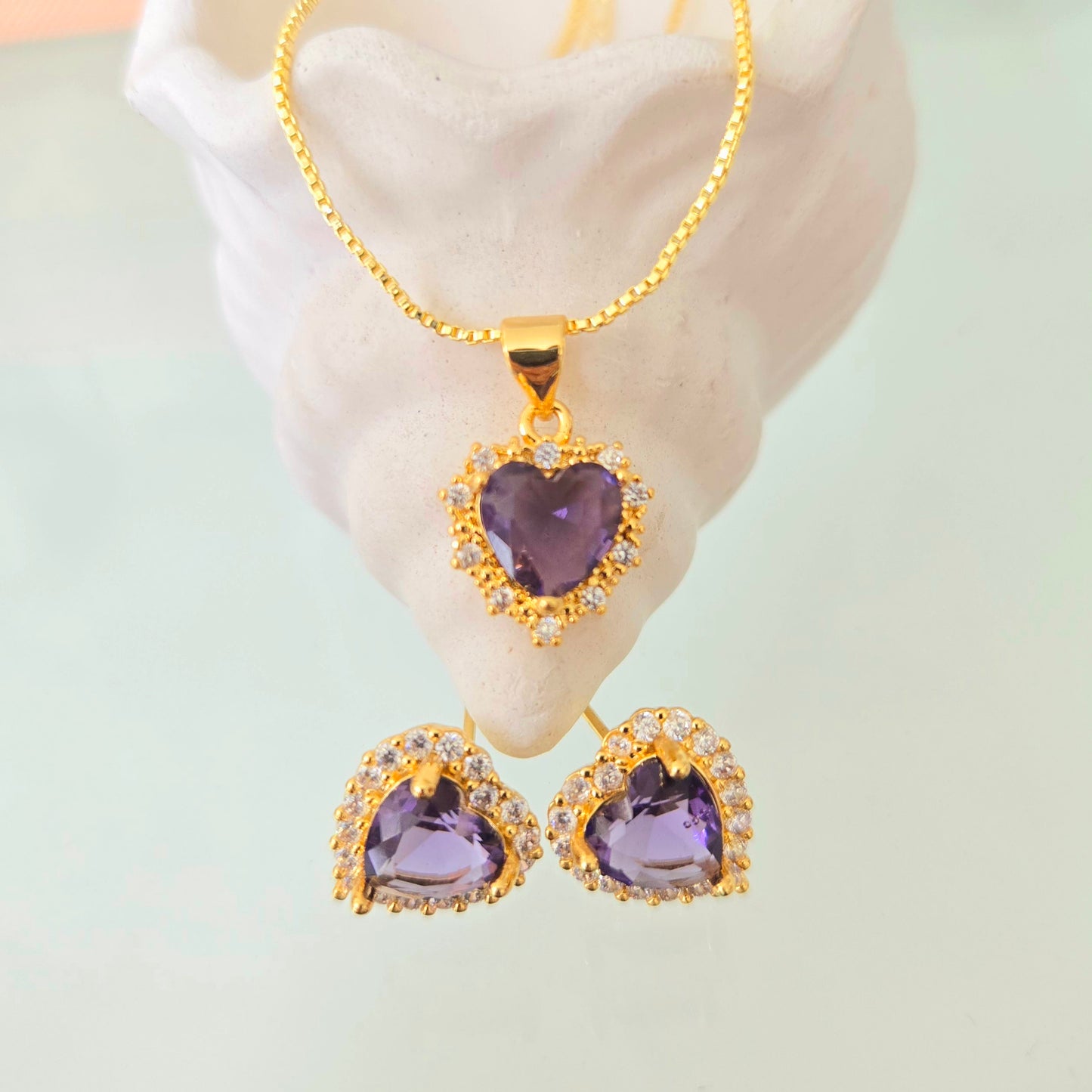 Juego Corazón Morado