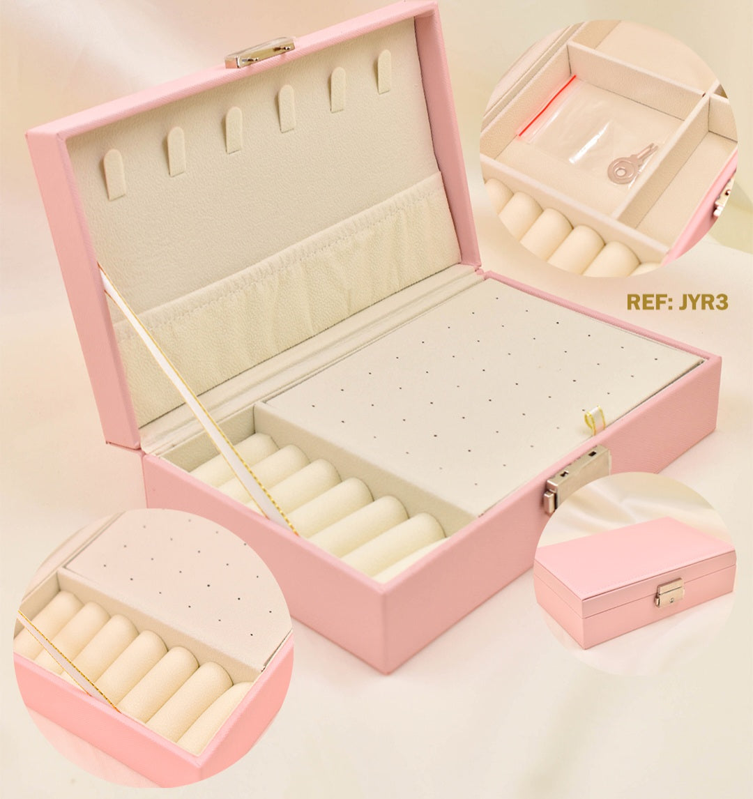Joyero Rosa Con Llave