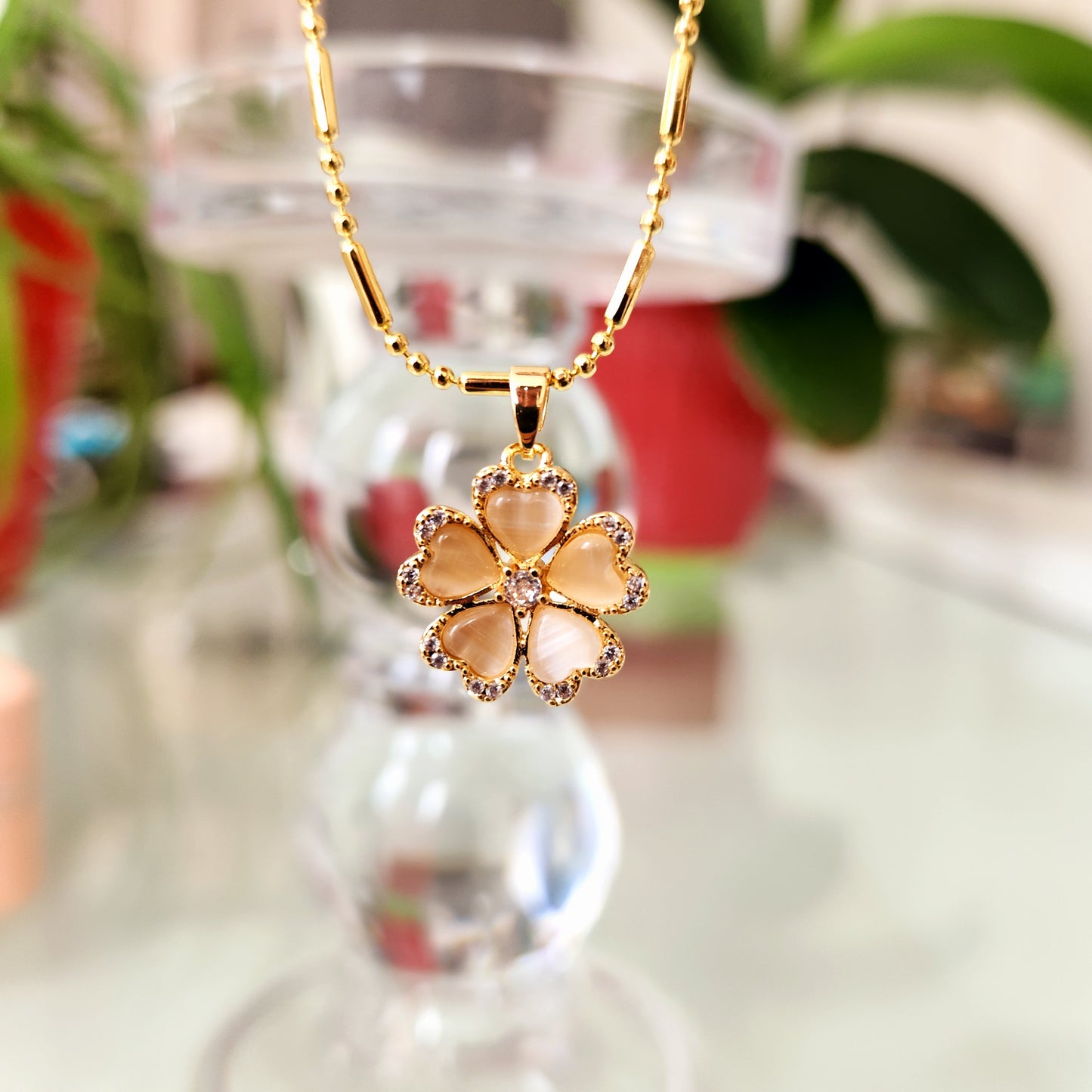 Cadena Flor Perlada