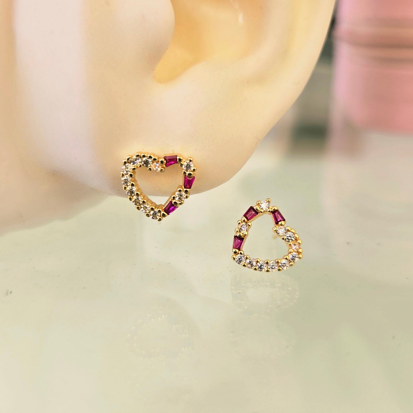 Topitos Corazón Fucsia