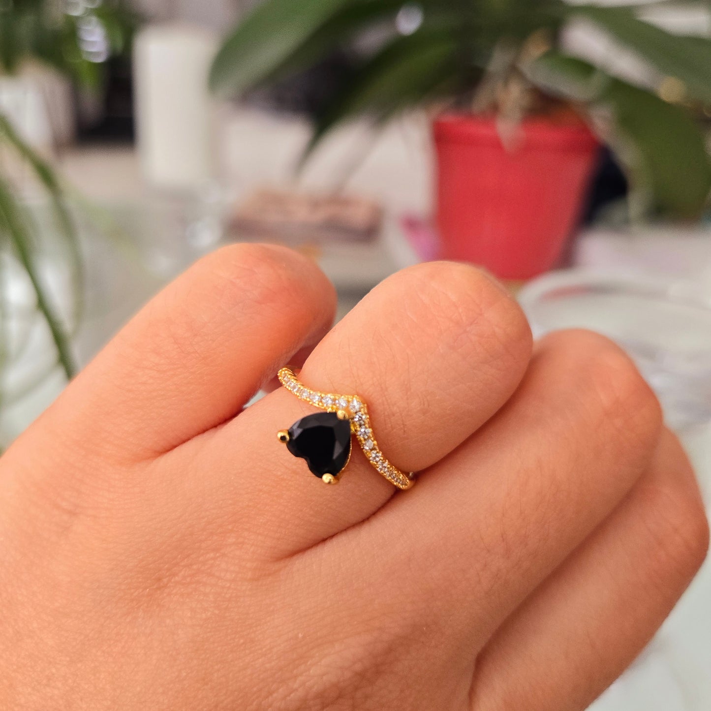 Anillo Love Promesa Negro