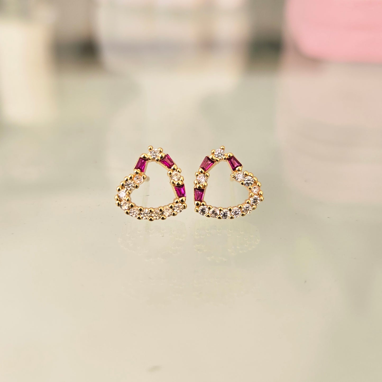 Topitos Corazón Fucsia
