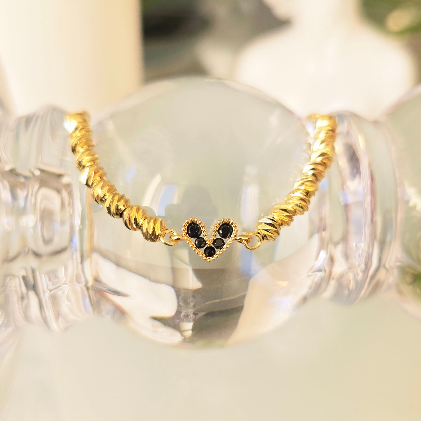 Pulsera Corazón Mini Negro
