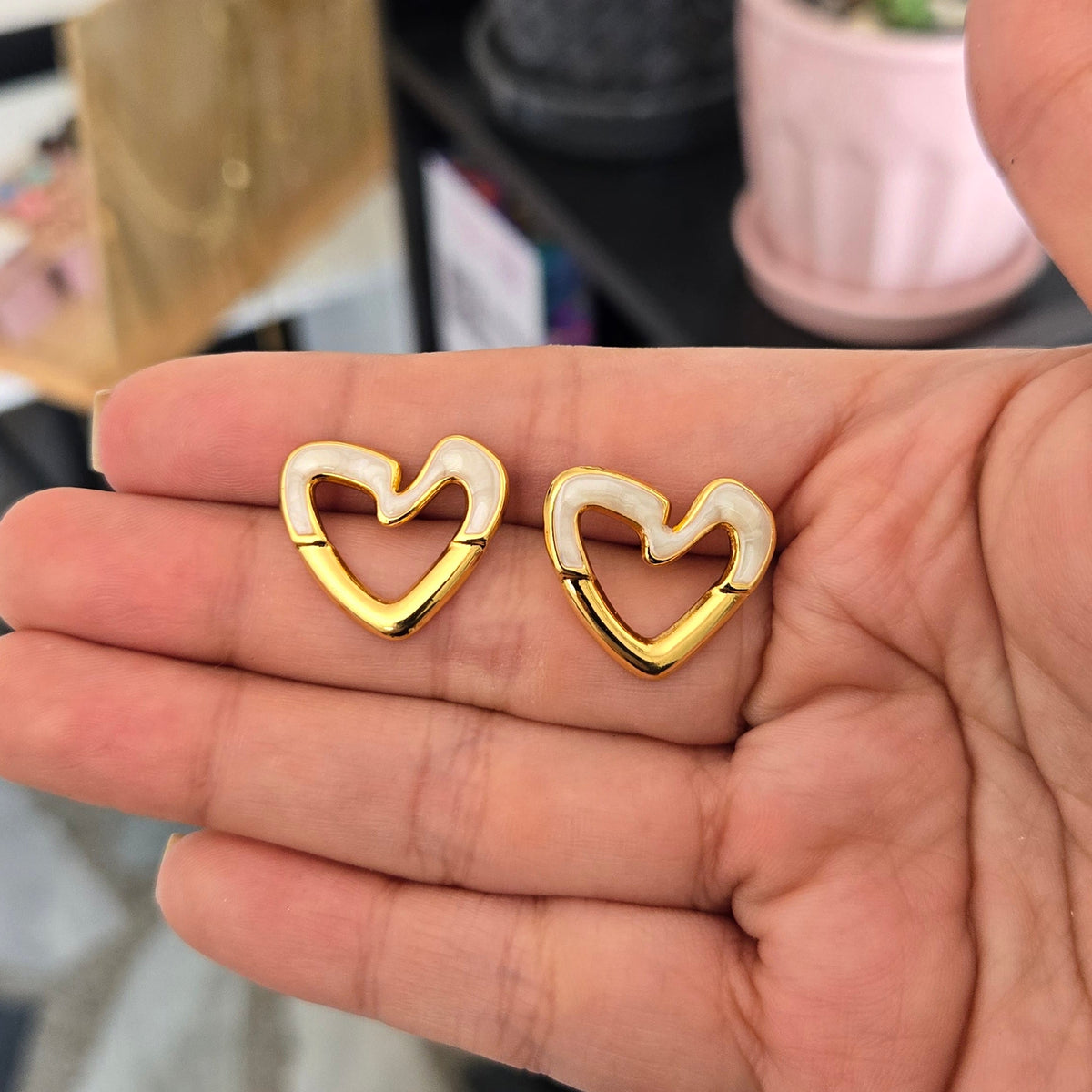 Topos Corazón Blanco Acero