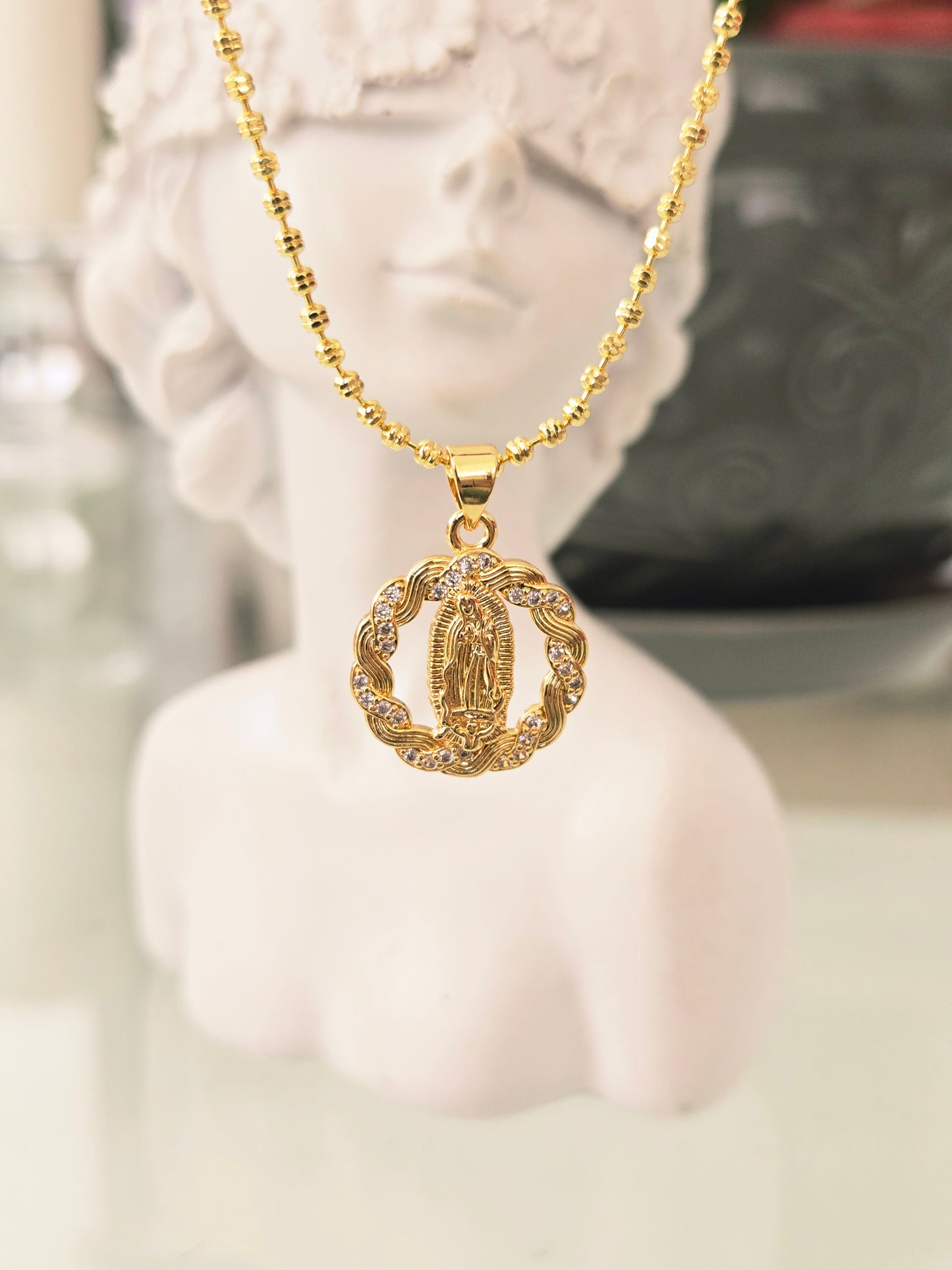 Cadena Medalla Virgen Guadalupe