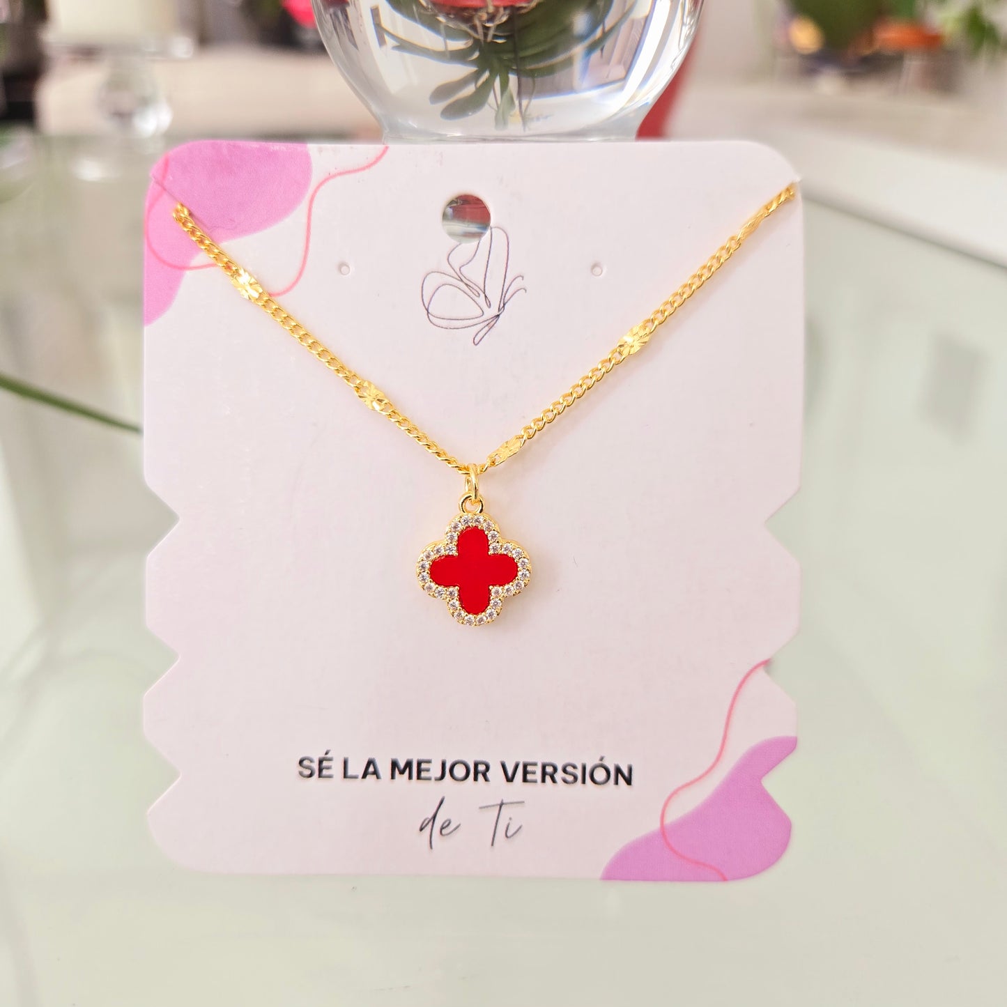 Cadena Van Cleef Roja