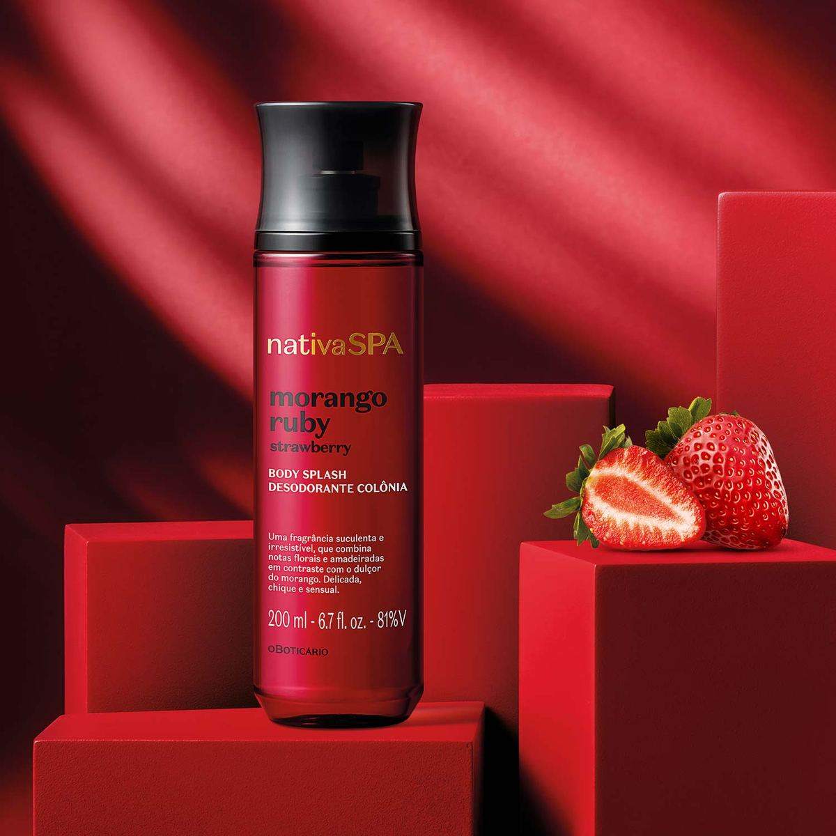 Body splash corporal de fresa 200ml NATIVA SPA