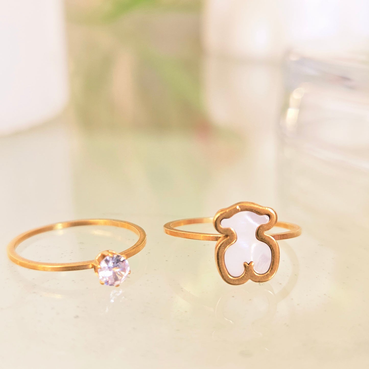 Anillo Osito Acero talla 7