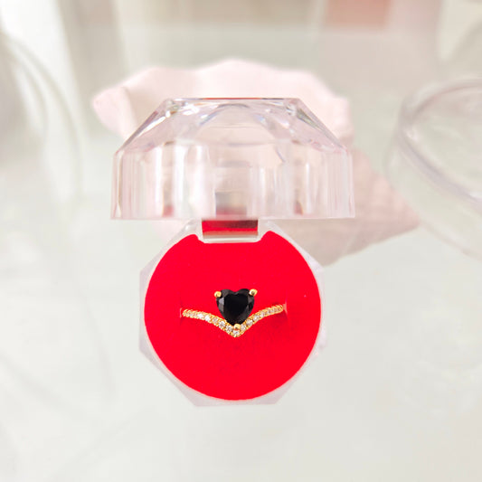 Anillo Love Promesa Negro