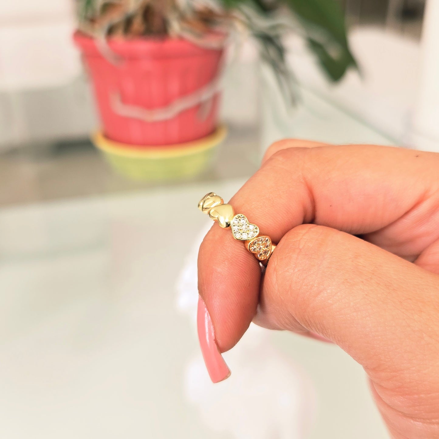 Anillo Multi Corazones