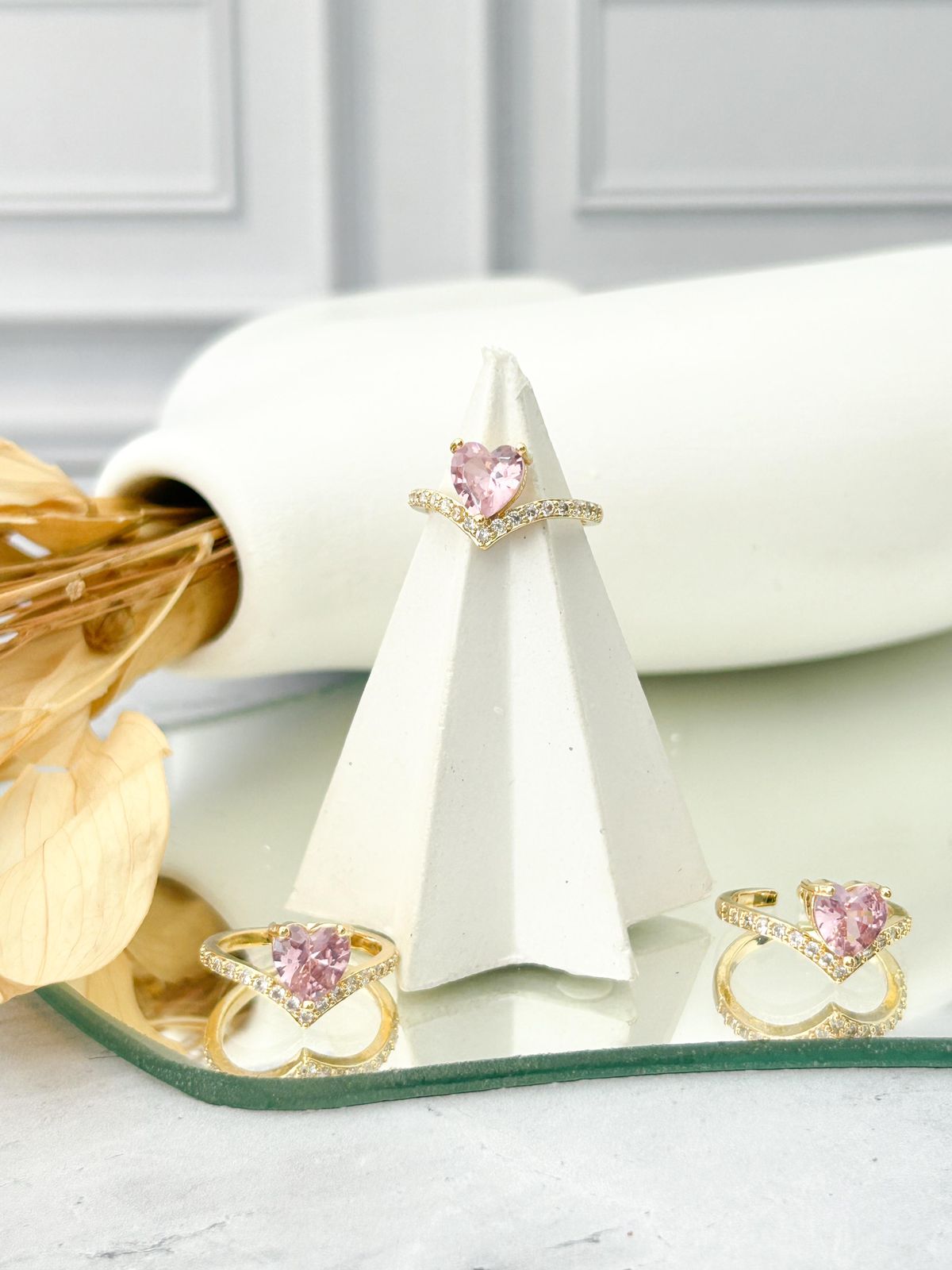 Anillo Rose Corazón Ajustable