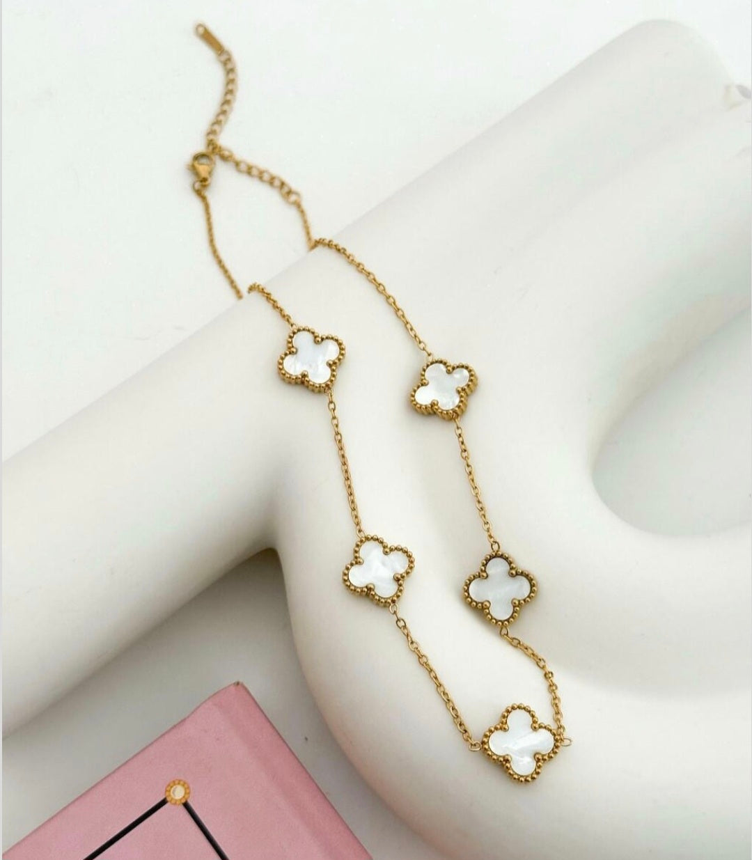 Collar Van Cleef Blanco Acero inoxidable