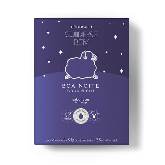 Jabón En Barra Dúo Boa Noite 2X80G Cuide-Se Bem