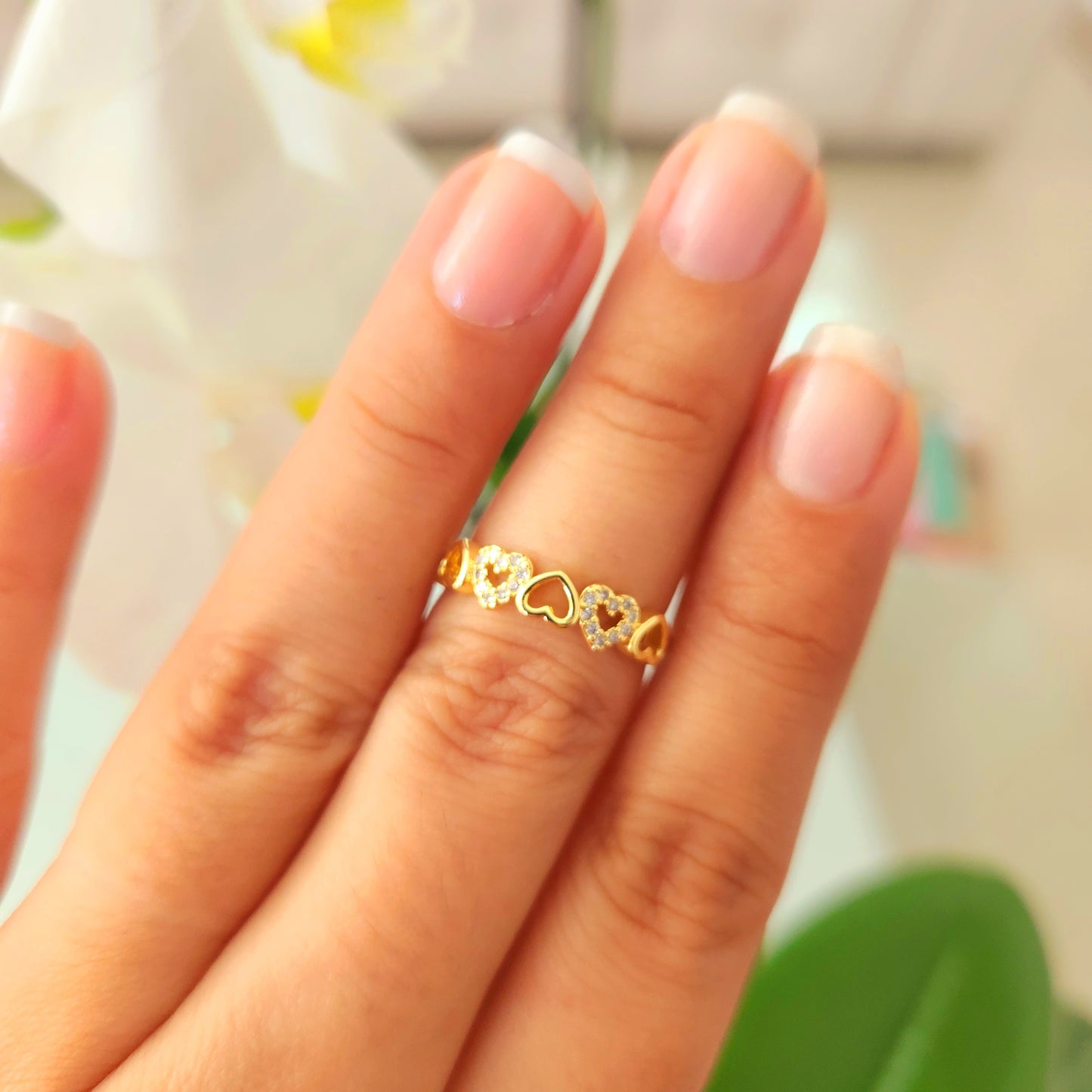 Anillo Corazones Circones