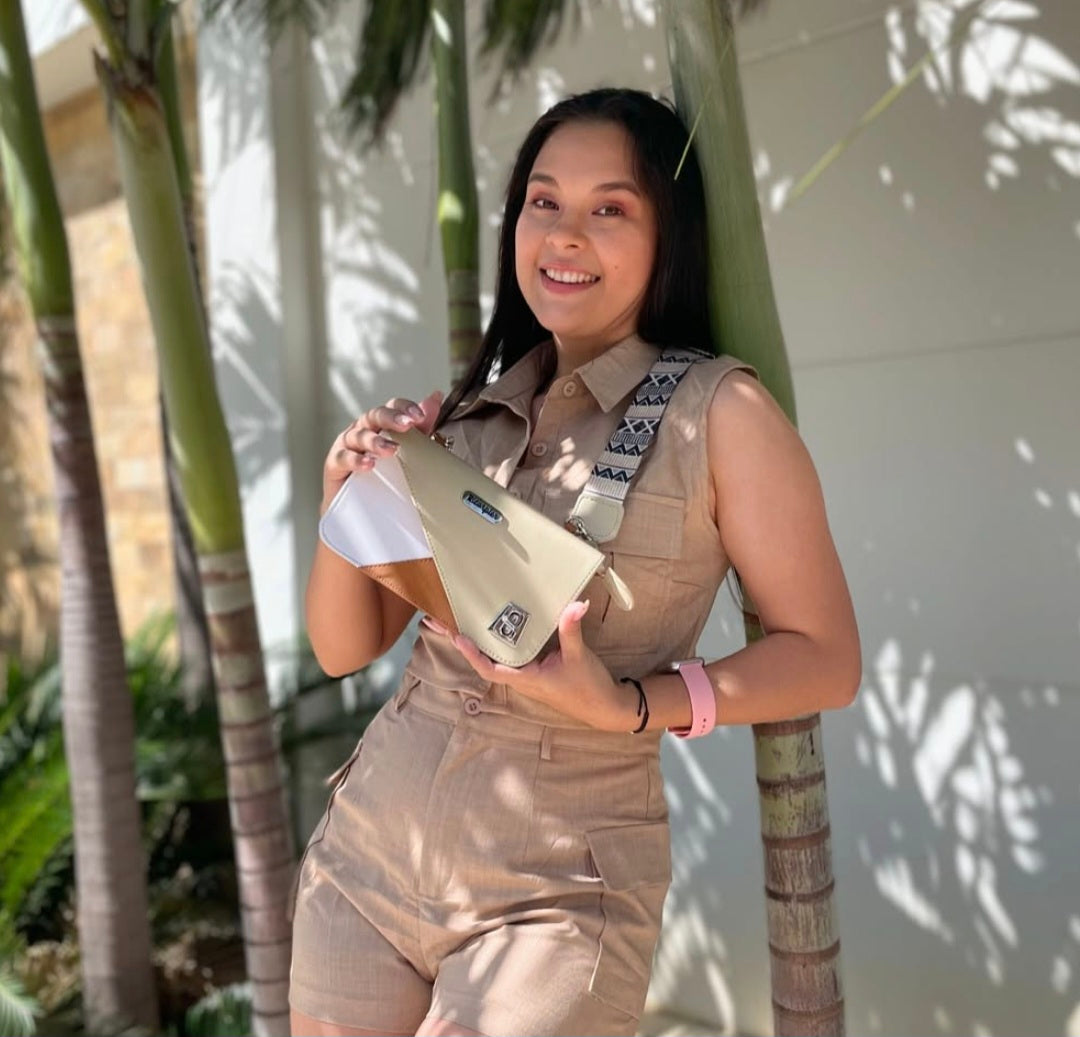 Cartera Kiut Tricolor Beige