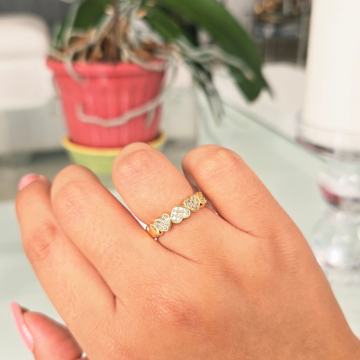 Anillo Multi Corazones