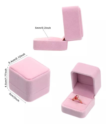 Cofre Promesa Rosa en Gamuza