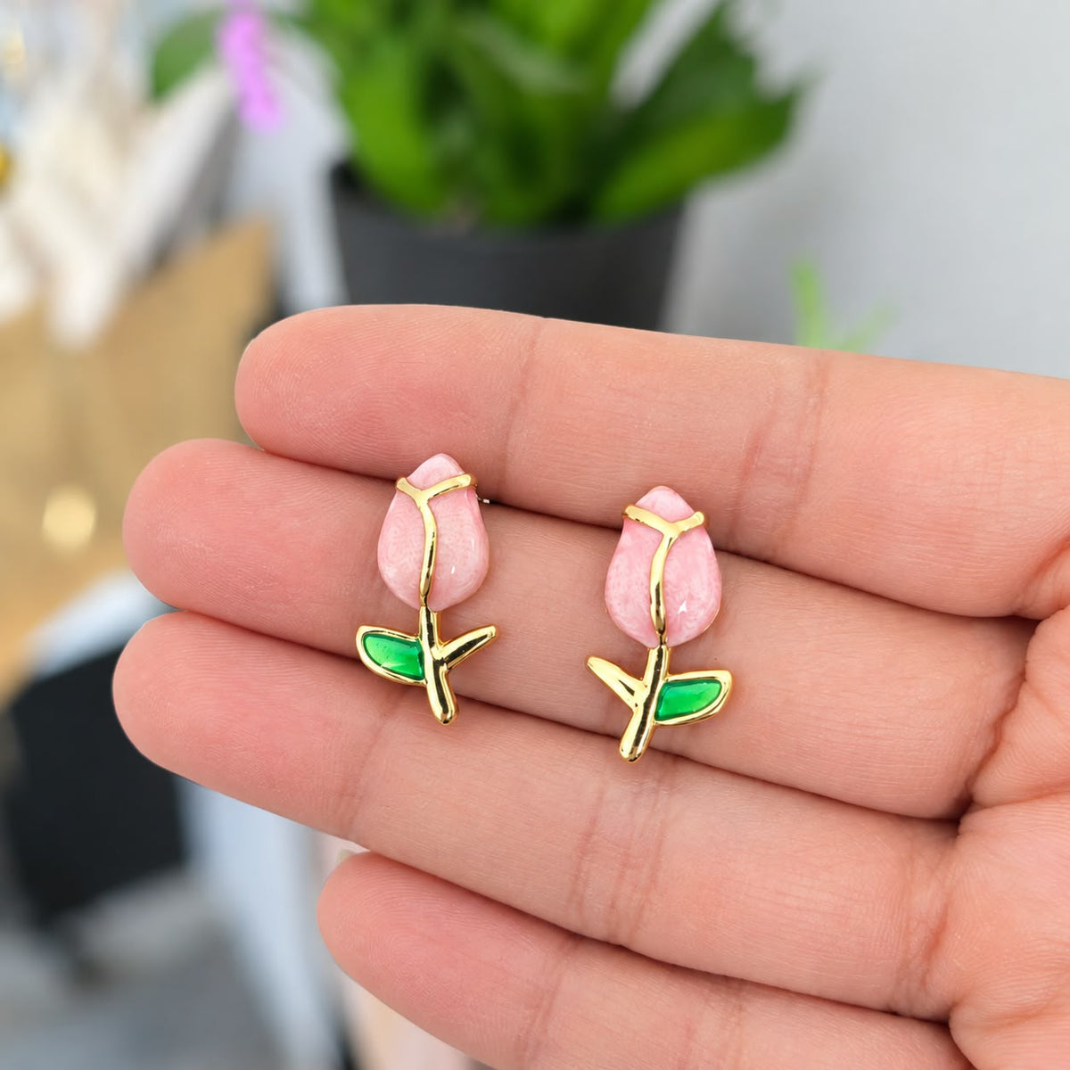 Topos Flor Rosa Acero