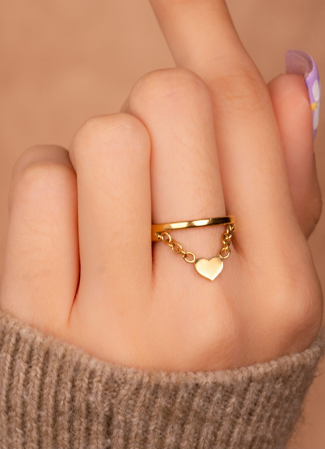 Anillo Corazón Acero