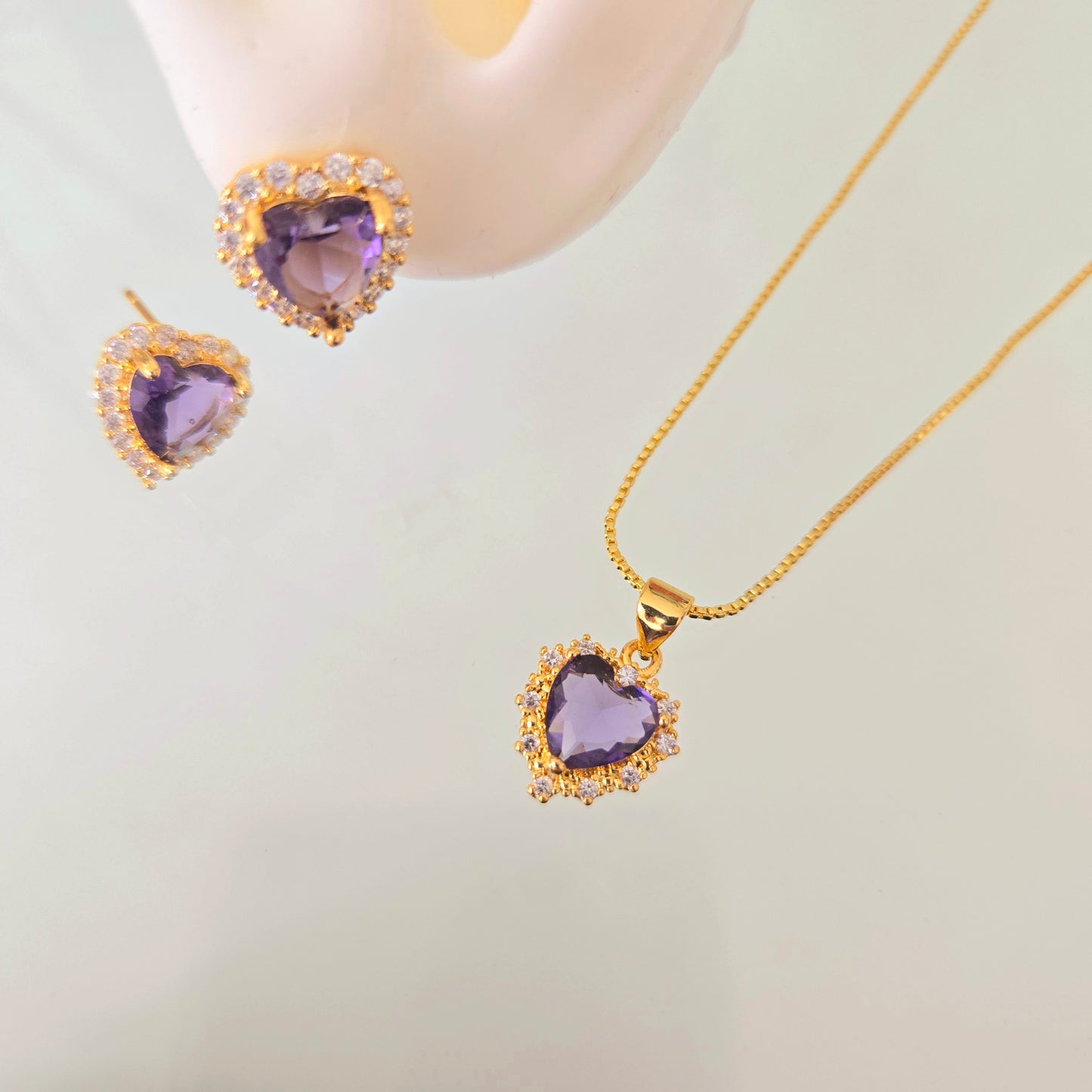 Juego Corazón Morado