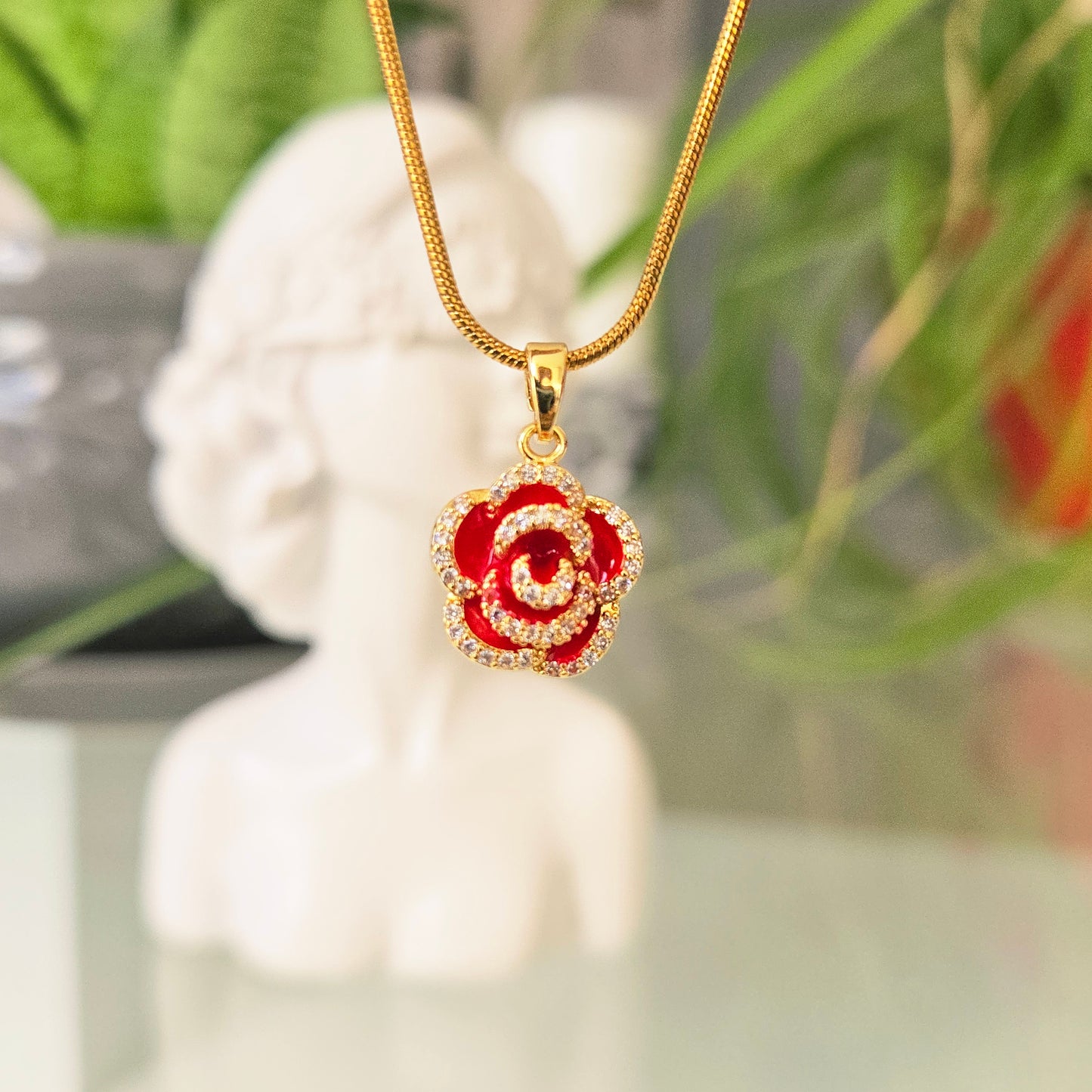 Cadena Flor Roja