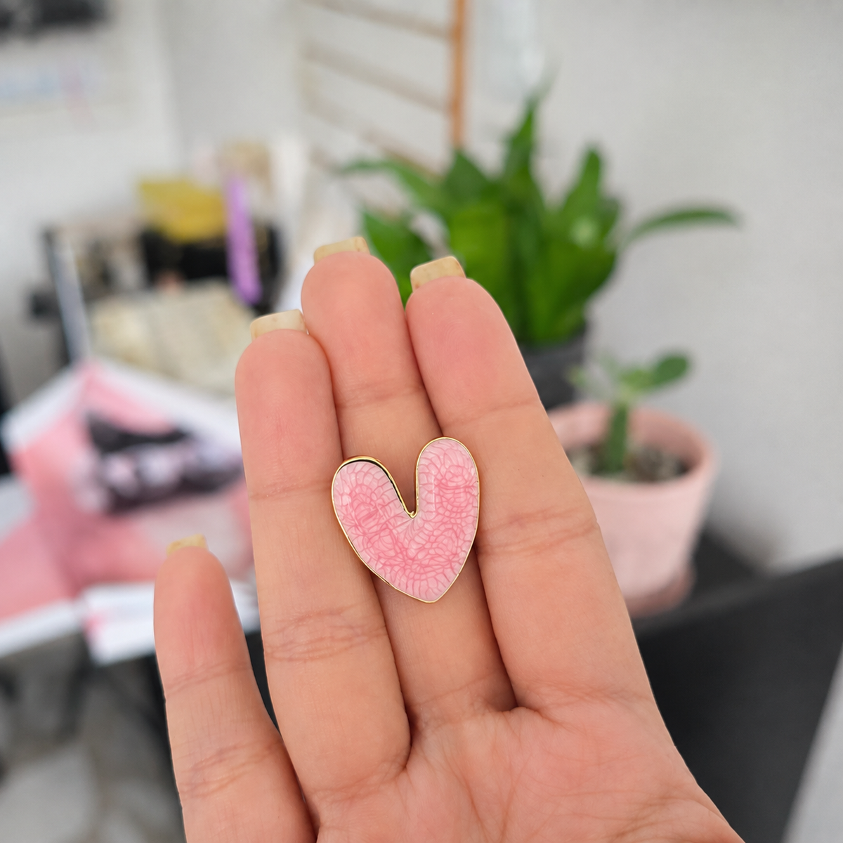 Anillo Corazón Rosa Acero Ajustable