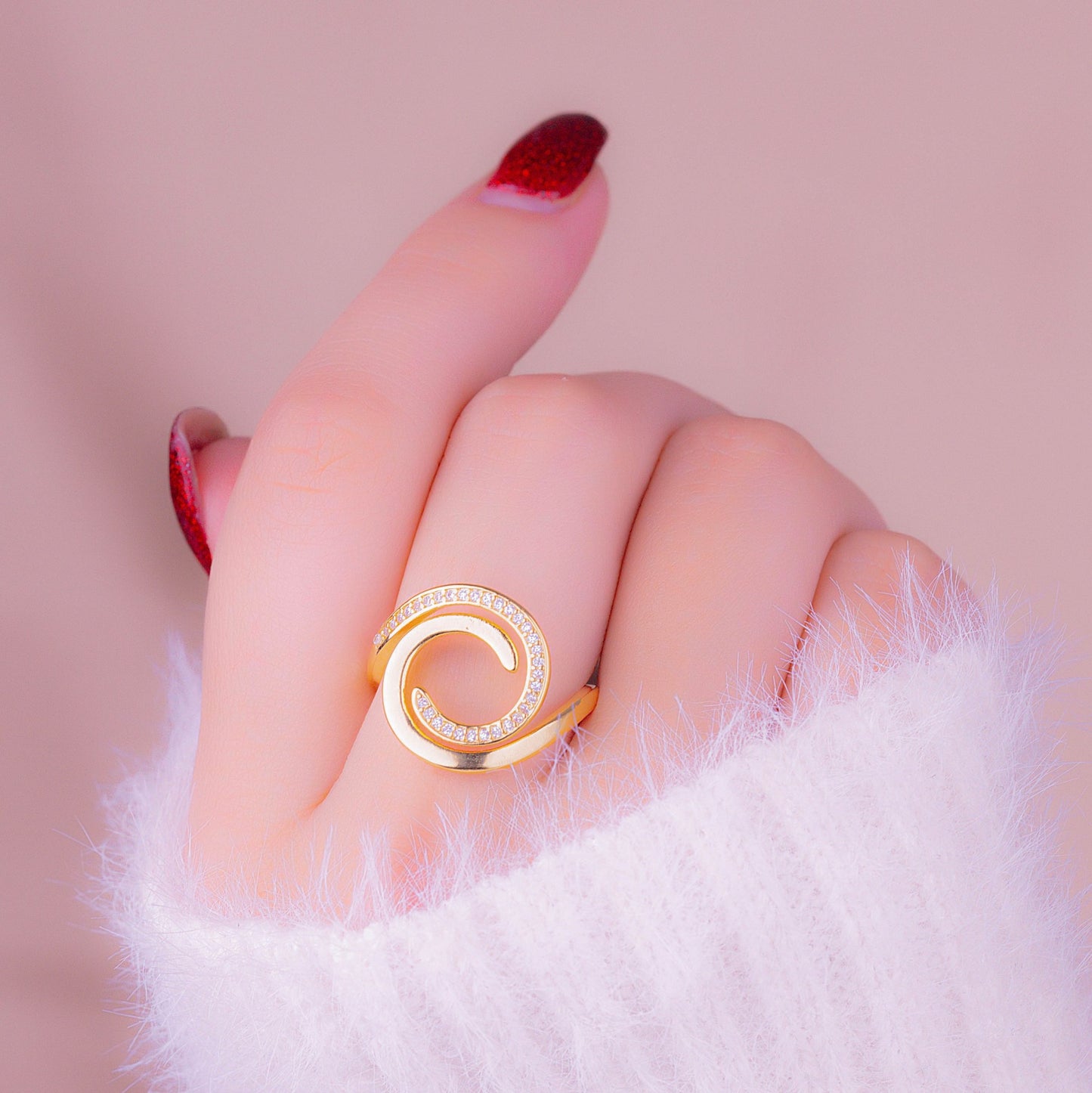 Anillo Espiral Circones Acero