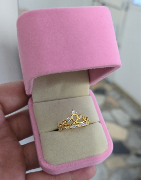 Anillo Corona Con Cofre