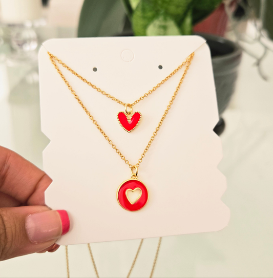 Collar Doble Gabs Corazones
