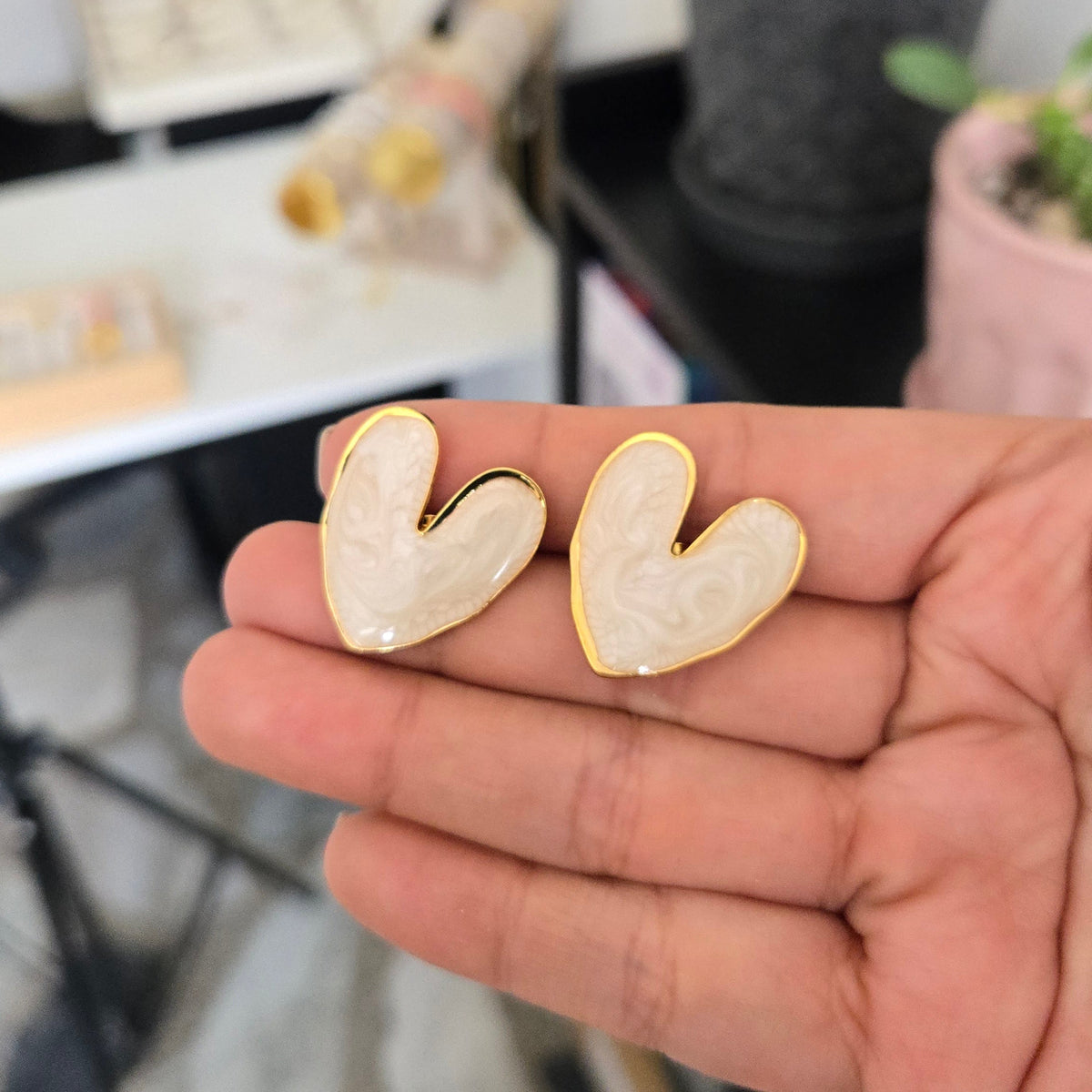 Topos Corazón Nacarados Acero