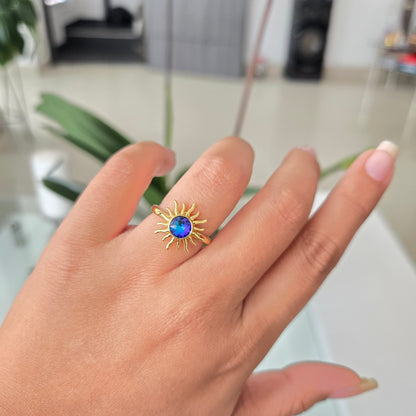 Anillo Sol Zafiro Ajustable