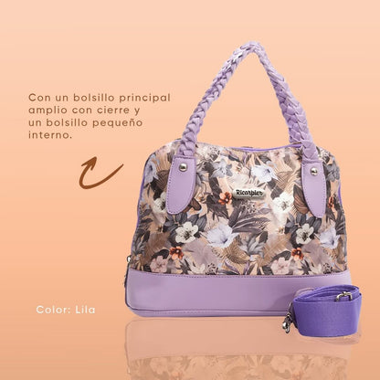 Bolso Media Luna Lila