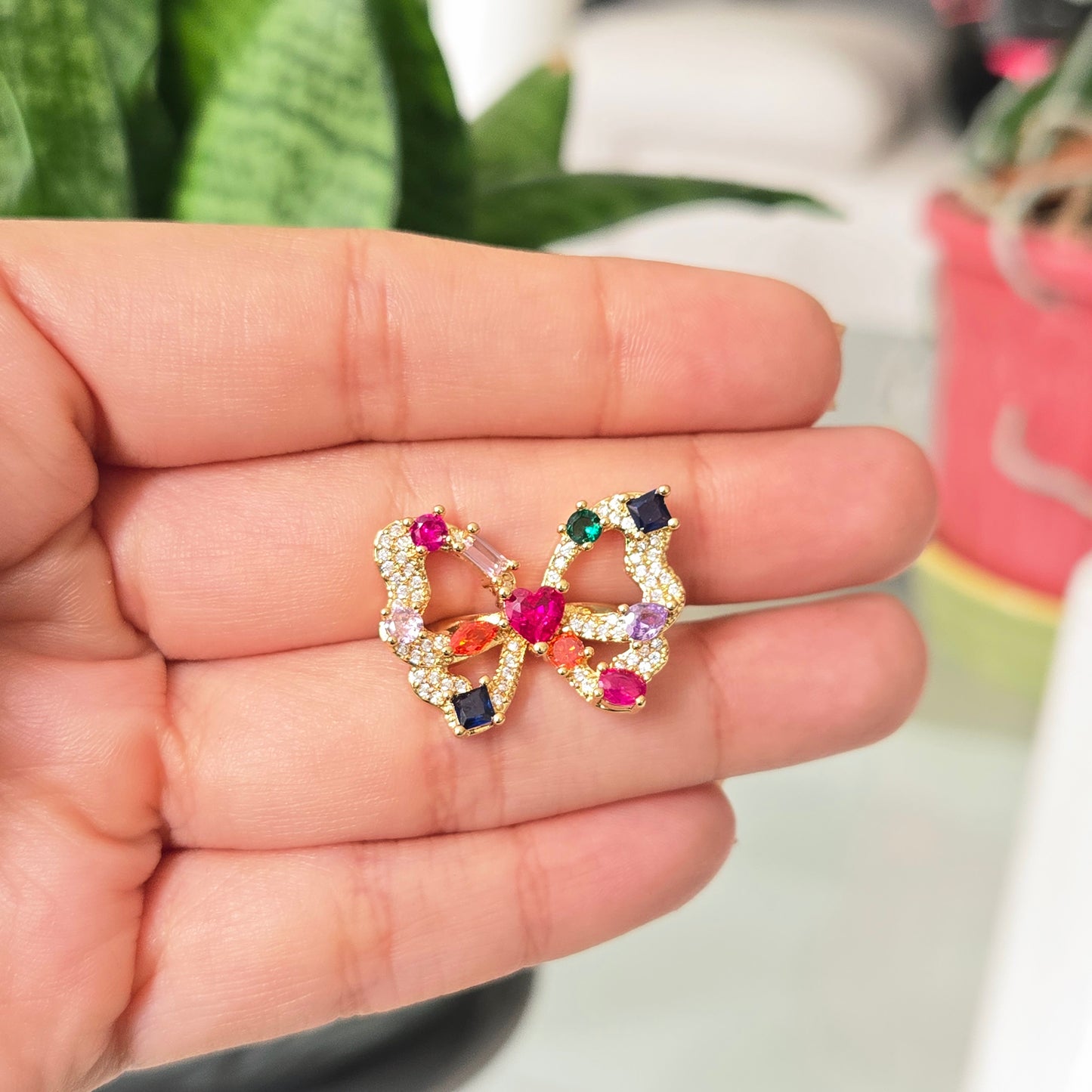 Anillo Mariposa Multicolor