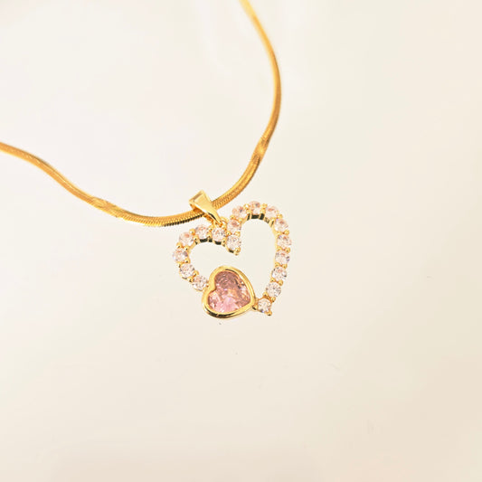 Cadena Corazón Cristal