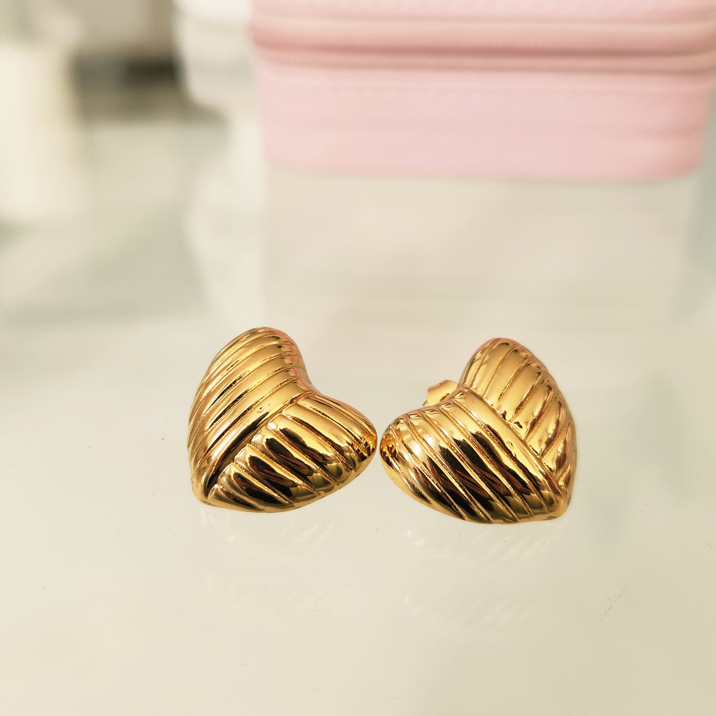 Aretes Corazón Chunky