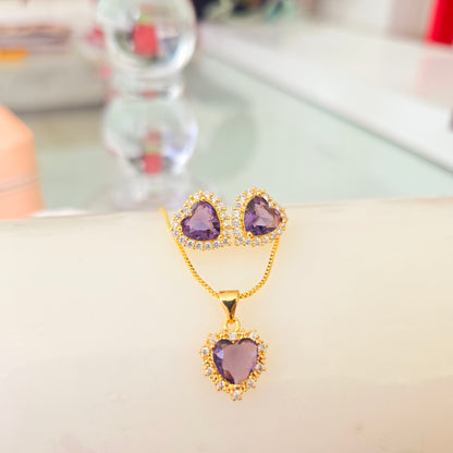 Juego Corazón Morado